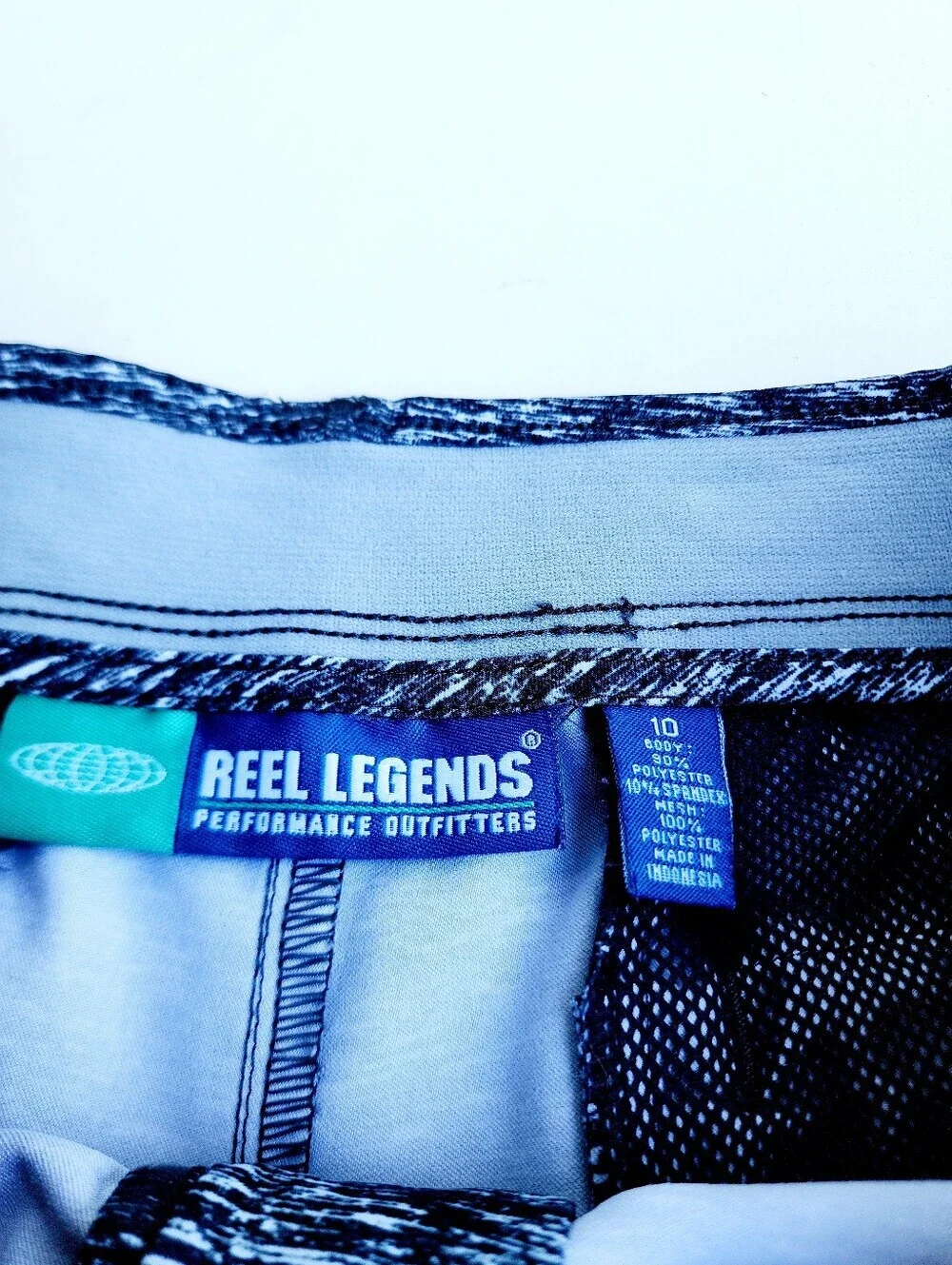 Reel Legends Womens Green Gray Shorts Women’s Stretch   Size 10